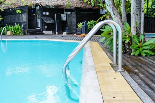 The private pool in the garden.