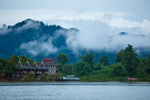 Clouds village and mountain in Kanjanaburi, Thailand