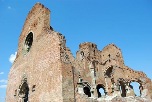 Old abandoned catholic church ruin