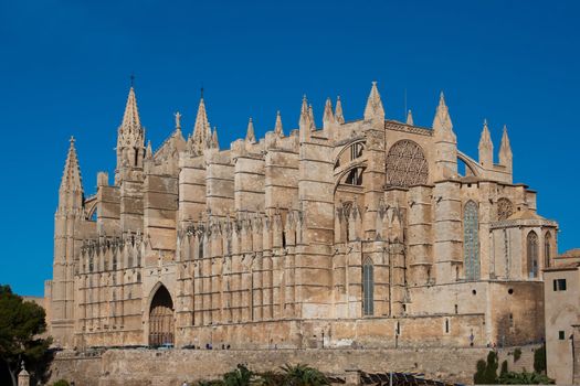 "La Seu" Cathedral of Palma is a Gothic Roman Catholic cathedral located in Palma, Majorca, Spain