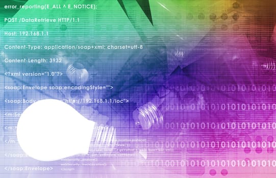 Science Technology Data as a Abstract Art