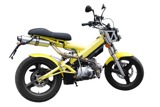 Little motorbike isolated on white