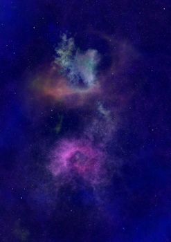 Far space being shone nebula as abstract background