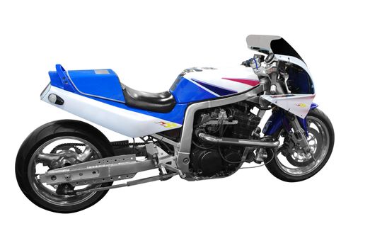 Drag-bike motorcycle isolated extreme sport fast race