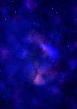 Star field in space, a nebulae and a gas congestion