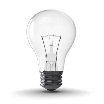 Illustration of lightbulb isolated on white background