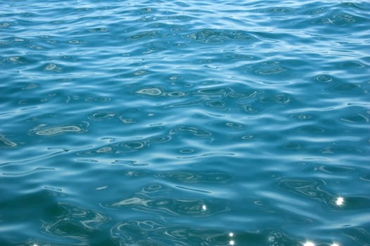 Waves and reflections on water surface