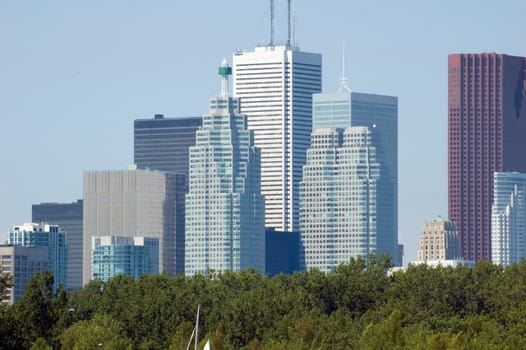 Toronto skyline from Ontario lake