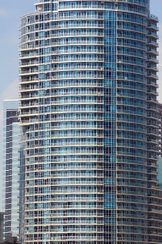 glass wall of a high-rise building in downtown Toronto