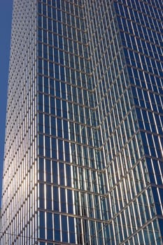 high-rise building in downtown Toronto in sunlit