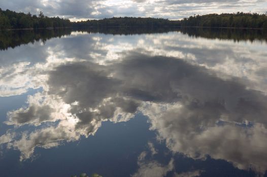 Lake on sunset in Killarney Park, Ontario