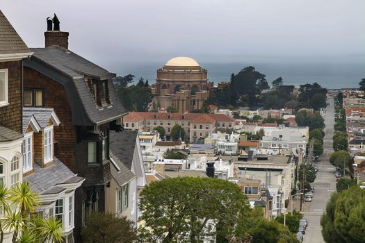 Presidio Residential Neighborhood with Palace of Fine Arts in San Francisco California