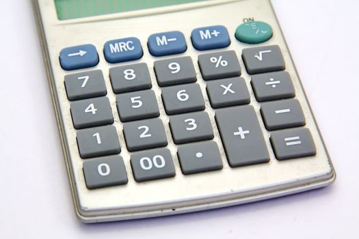 Business calculator isolated on white background