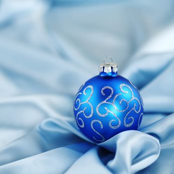  blue christmas card macro close up