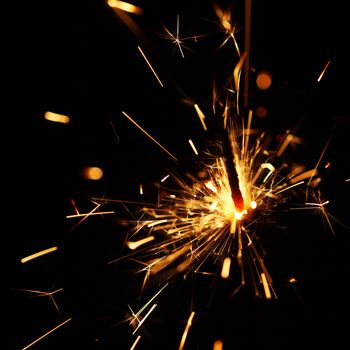 holiday sparkler macro close up