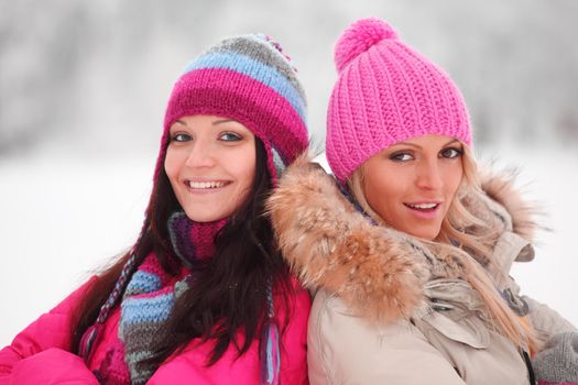 winter women close up portrait