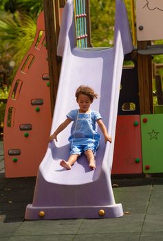 PLayground fun for a cute Hispanic toddler