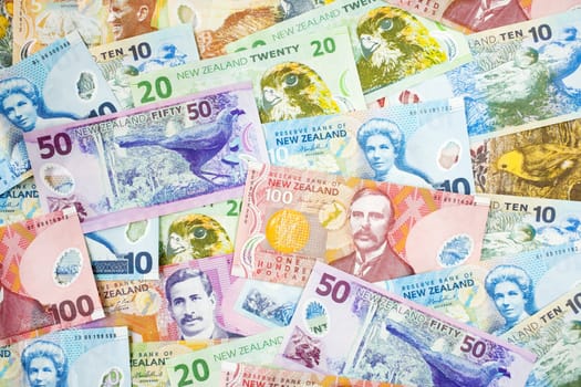 Background of New Zealand Currency.