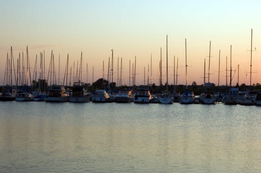 Yachts and boats in Toronto water front