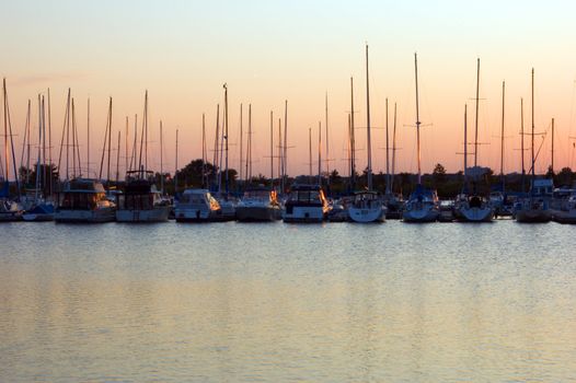 Yachts and boats in Toronto water front