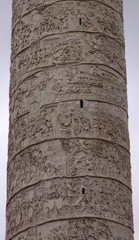 Details ofTrajan's column in Rome, Italy.  It was completed in 113 AD to honour the Roman Emporer Trajan.
