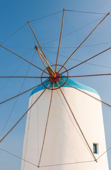 Windmill on Greek island in the Aegean Sea
