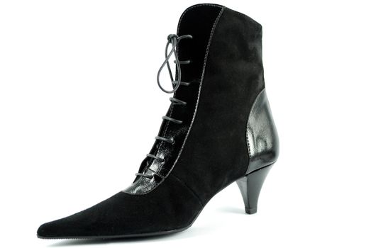 Woman black high heel boot