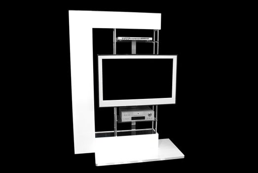 Modern style shelf with lcd tv
