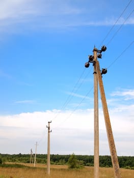 electric line in the field