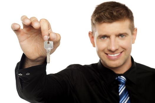 Here is the key to your new chamber. Welcome to the office