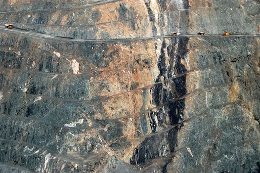 Mining trucks at the Super Pit gold mine, Western Australia