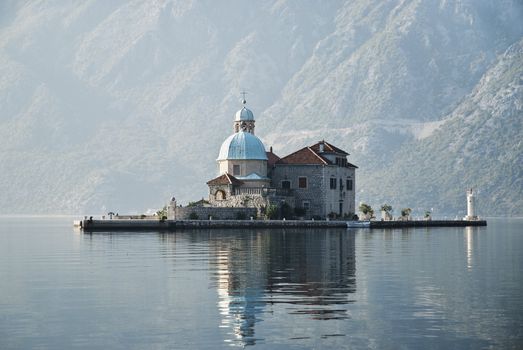 island church in perast kotor bay montenegro