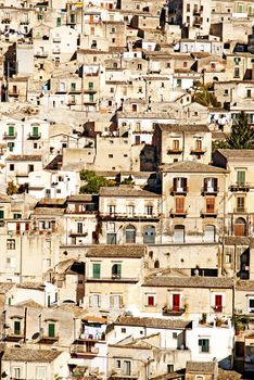 houses in the old town of modica sicily