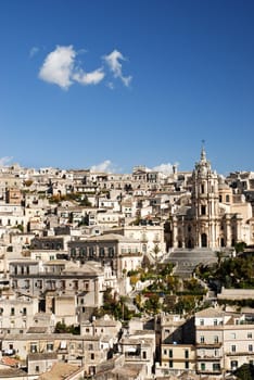 view of modica in sicily italy