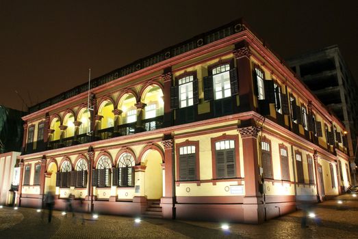 portuguese colonial building in macau china