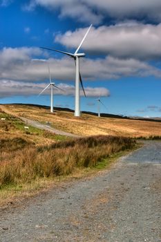 Group of modern windmills for electric power production