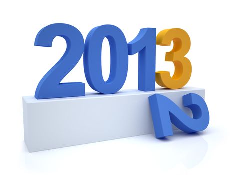 3D Render of the new year 2013