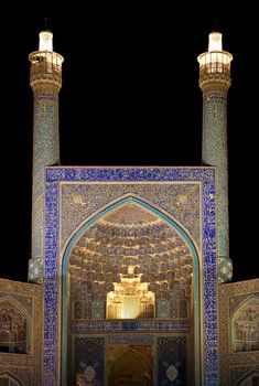 mosque at night esfahan iran