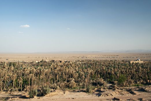 garmeh oasis landscape in iran desert