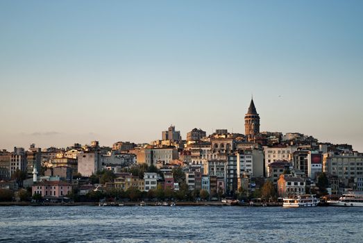 view of istanbul in turkey with galata tower