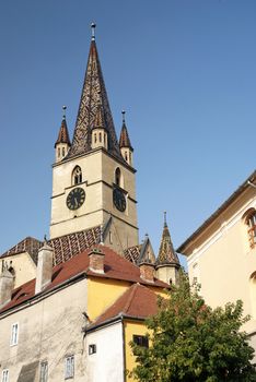 church spire in sighisoara romania