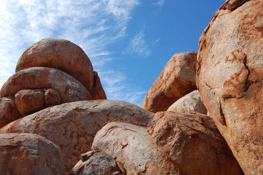 Devil Marbles - red stones formation in Aussie outback