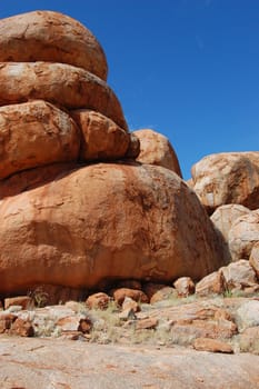 Devil Marbles - red stones formation in Aussie outback