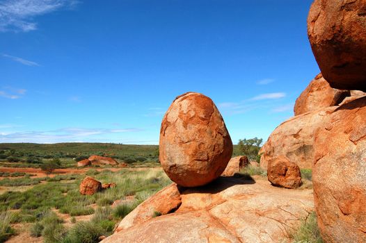 Devil Marbles - red stones formation in Aussie outback