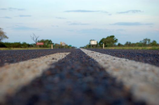 Macro shot in a road, Australian outback