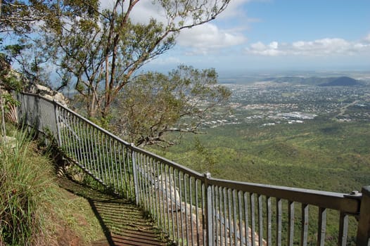 Fence at Mount Stuart lookout, Townsville, Australia