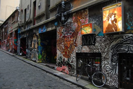 Bicycle in the street, Melbourne, Australia