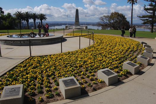 ANZAC war memorial in Kings Park, Perth, Western Australia