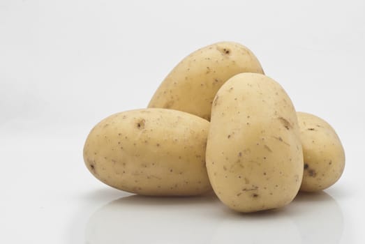 New potatoes isolated on white background