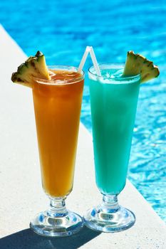 Cocktails near the swimming pool